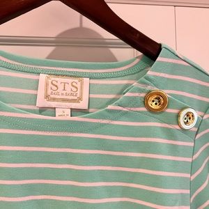 Sail to Sable striped long sleeve dress